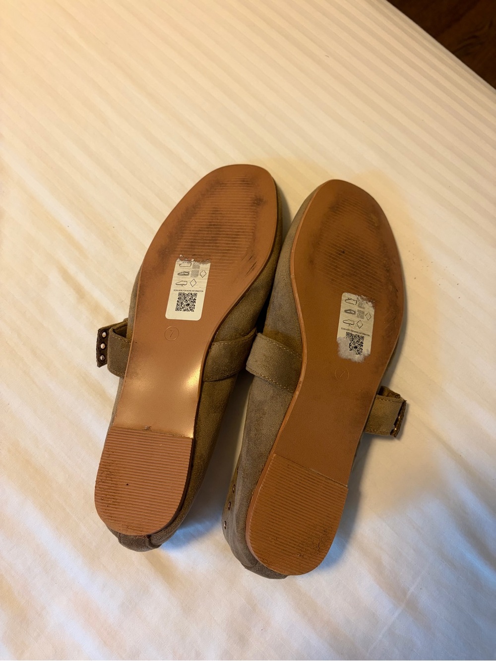 ASOS Design Taupe Suede Mary Jane Flats with Buckle - Picture 4 of 4